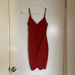 Lulus Coral/Red Sleeveless Dress